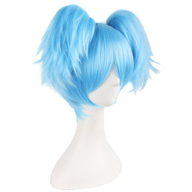 MapofBeauty light-blue wig back view highlights volume and silhouette