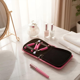 MAQHUES cuticle trimmer with ergonomic non-slip grip demonstrates comfortable control.