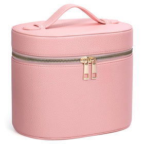 MaqSacion makeup bag vanity case in pink offering spacious storage for daily essentials