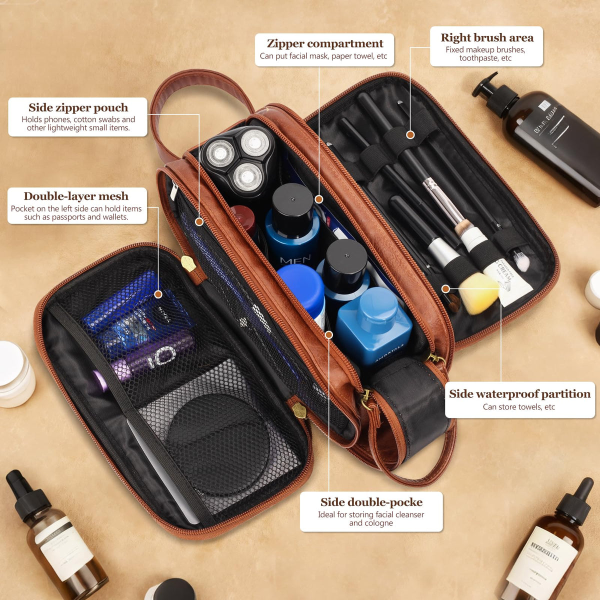 MaqSacion bag exterior water-resistant for reliable use in wet conditions.