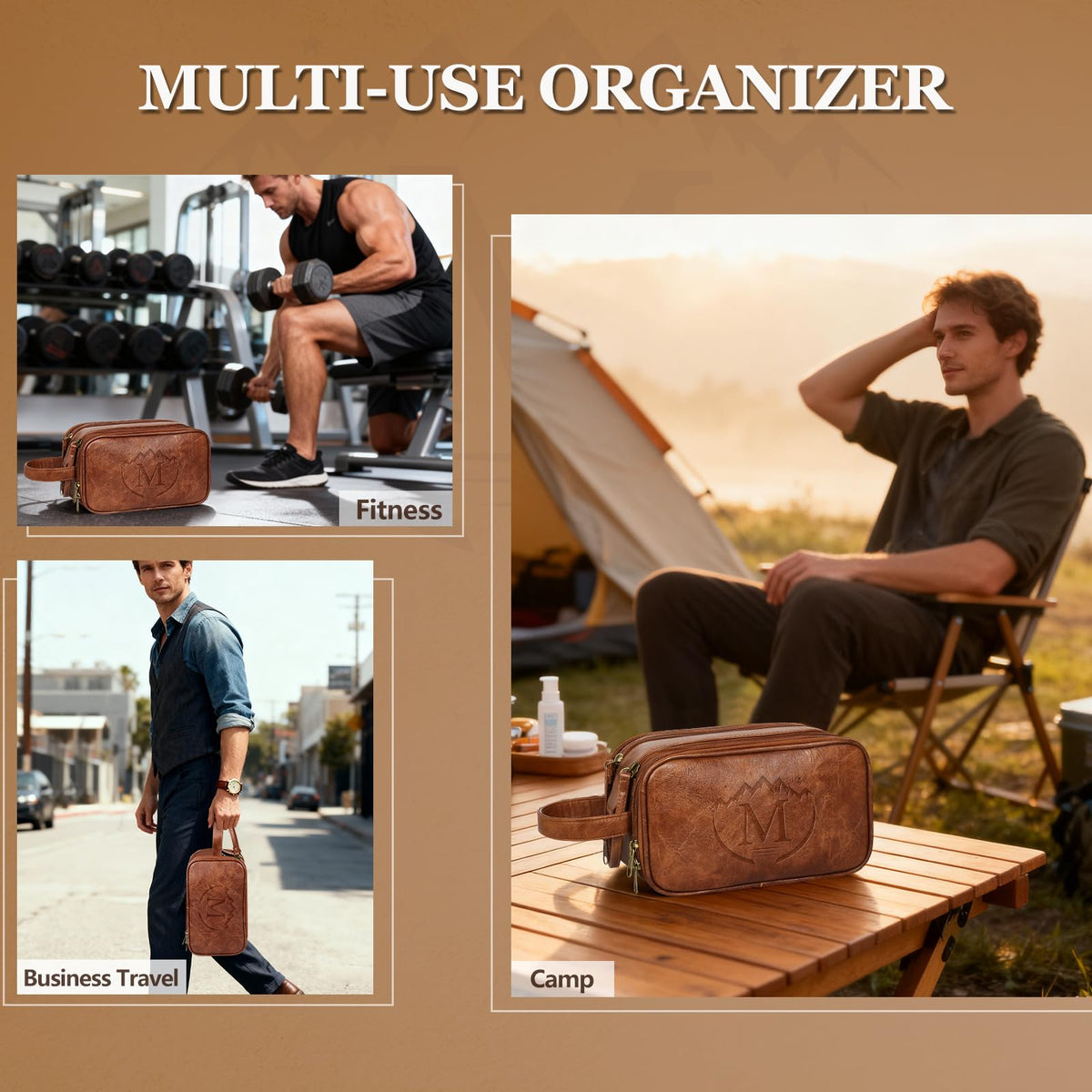 Zippered main compartment with expansion pockets for versatile storage.