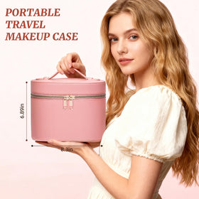 MaqSacion versatile travel toiletry bag pink suitable for home and trips
