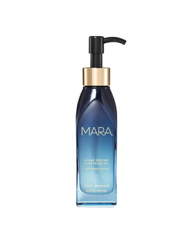 MARA Algae Enzyme Cleansing Oil bottle pour for effortless makeup removal.