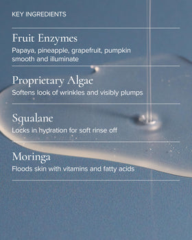 MARA Algae Enzyme Cleansing Oil ingredients seaweed and fruit enzymes highlight natural cleanse.