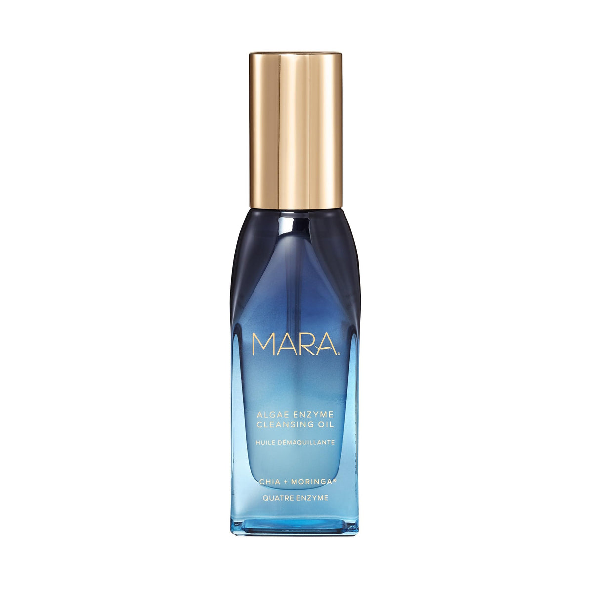 MARA Algae Enzyme Cleansing Oil pour shows silky texture for makeup removal