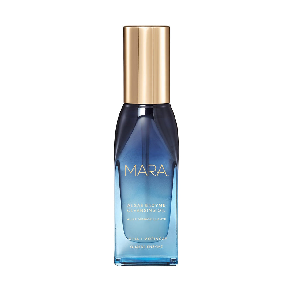 MARA Algae Enzyme Cleansing Oil pour shows silky texture for makeup removal