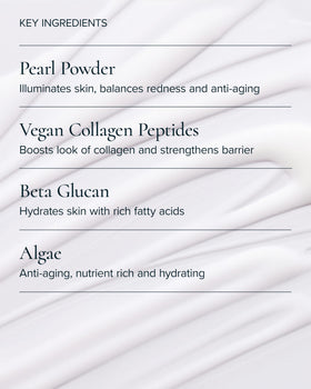 MARA Pearl Peptide Glaze packaging sits beside cotton pads ready for routine.