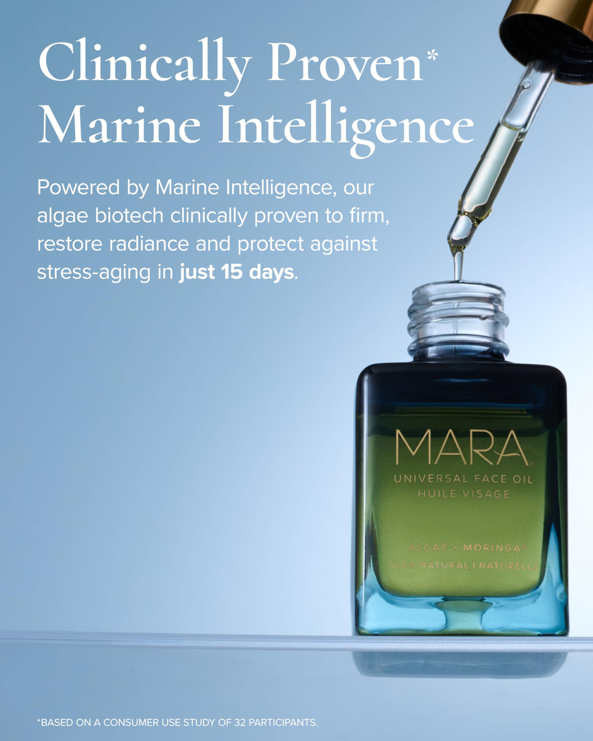 MARA Universal Face Oil algae plankton complex close up highlights antioxidants