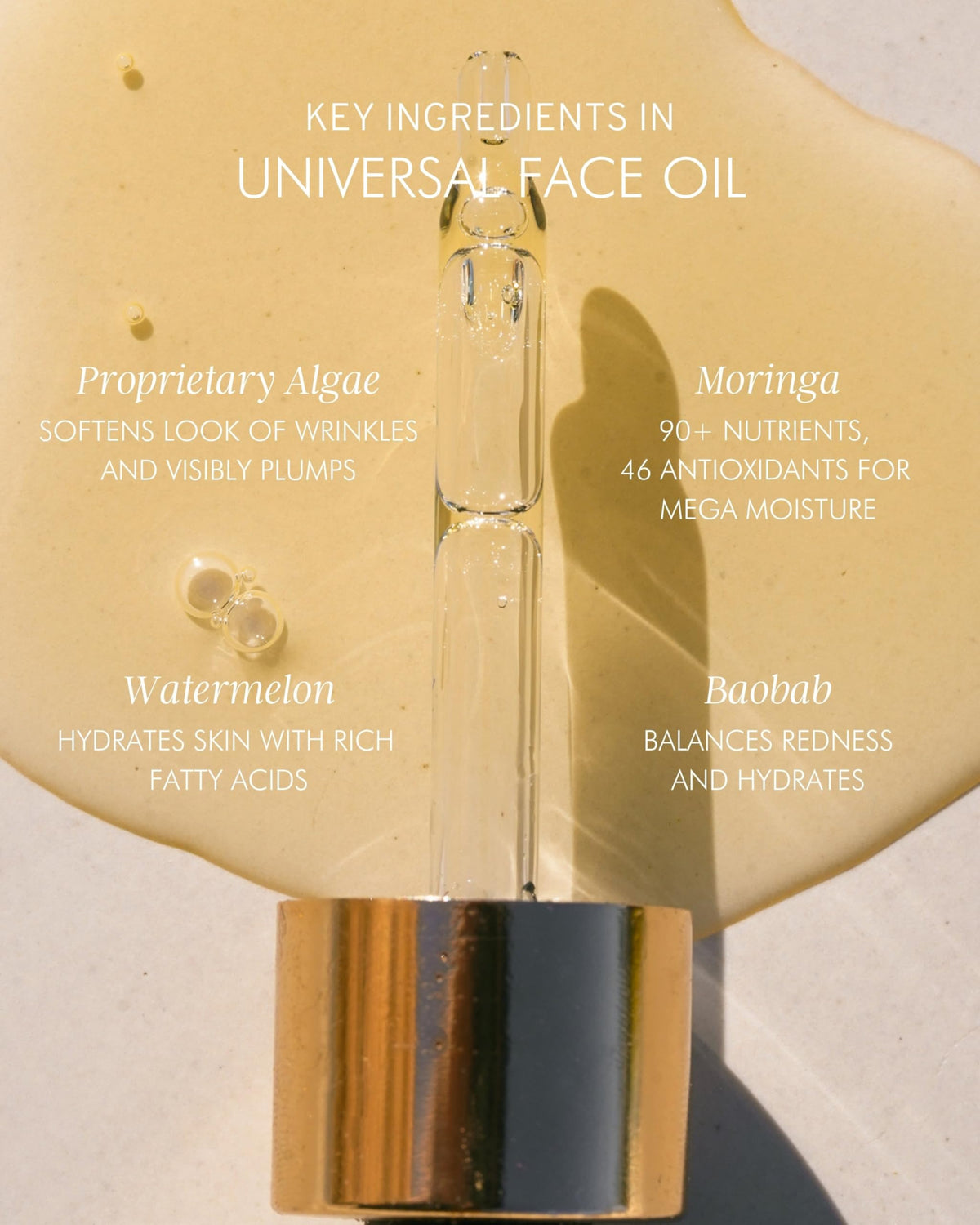 MARA Universal Face Oil dropper dispense demonstrates precise application for daily hydration.