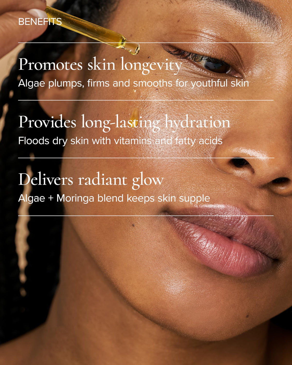 MARA Universal Face Oil texture swirl reveals silky non greasy finish