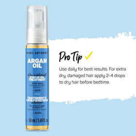 Marc Anthony Exotic Argan Oil Treatment on dry hair care routine.