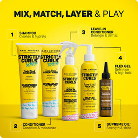 Two-pack convenience for consistent styling with Marc Anthony Strictly Curls Flex Gel.