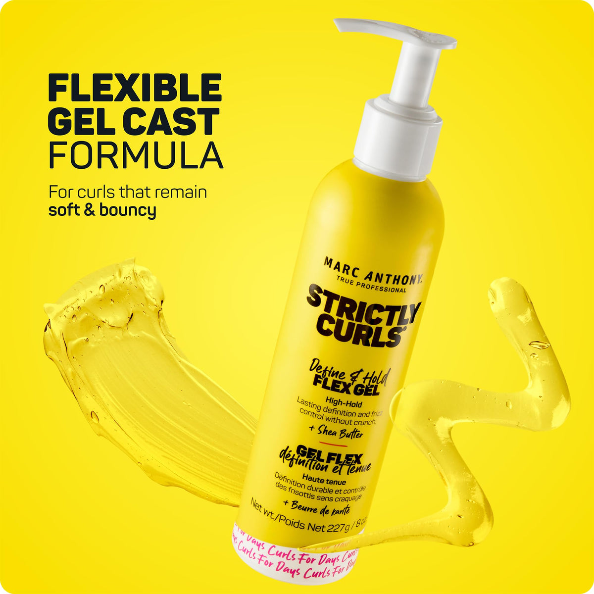 Marc Anthony Strictly Curls Flex Gel on wet hair enables even distribution and frizz control.