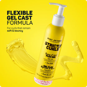 Marc Anthony Strictly Curls Flex Gel on wet hair enables even distribution and frizz control.