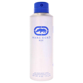 Marc Ecko ecko Blue body spray bottle front view for everyday freshness