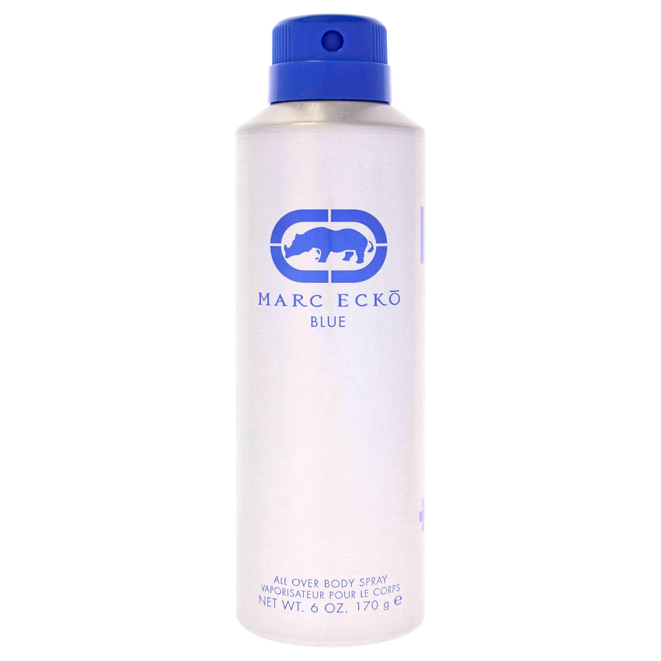 Marc Ecko ecko Blue body spray bottle front view for everyday freshness