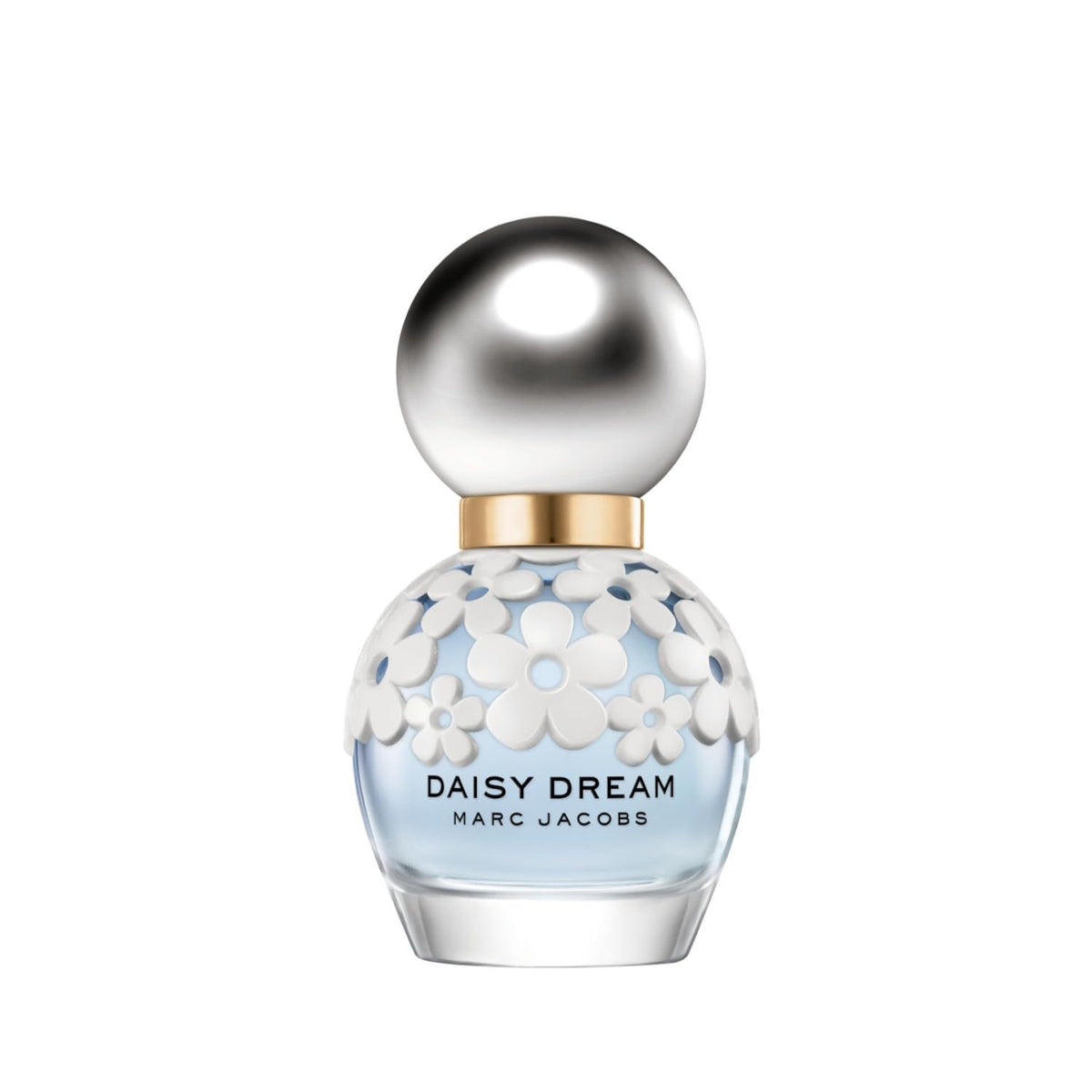 Marc Jacobs Daisy Dream bottle with sky blue juice, airy scent preview for daily wear