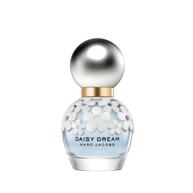 Marc Jacobs Daisy Dream bottle with sky blue juice, airy scent preview for daily wear