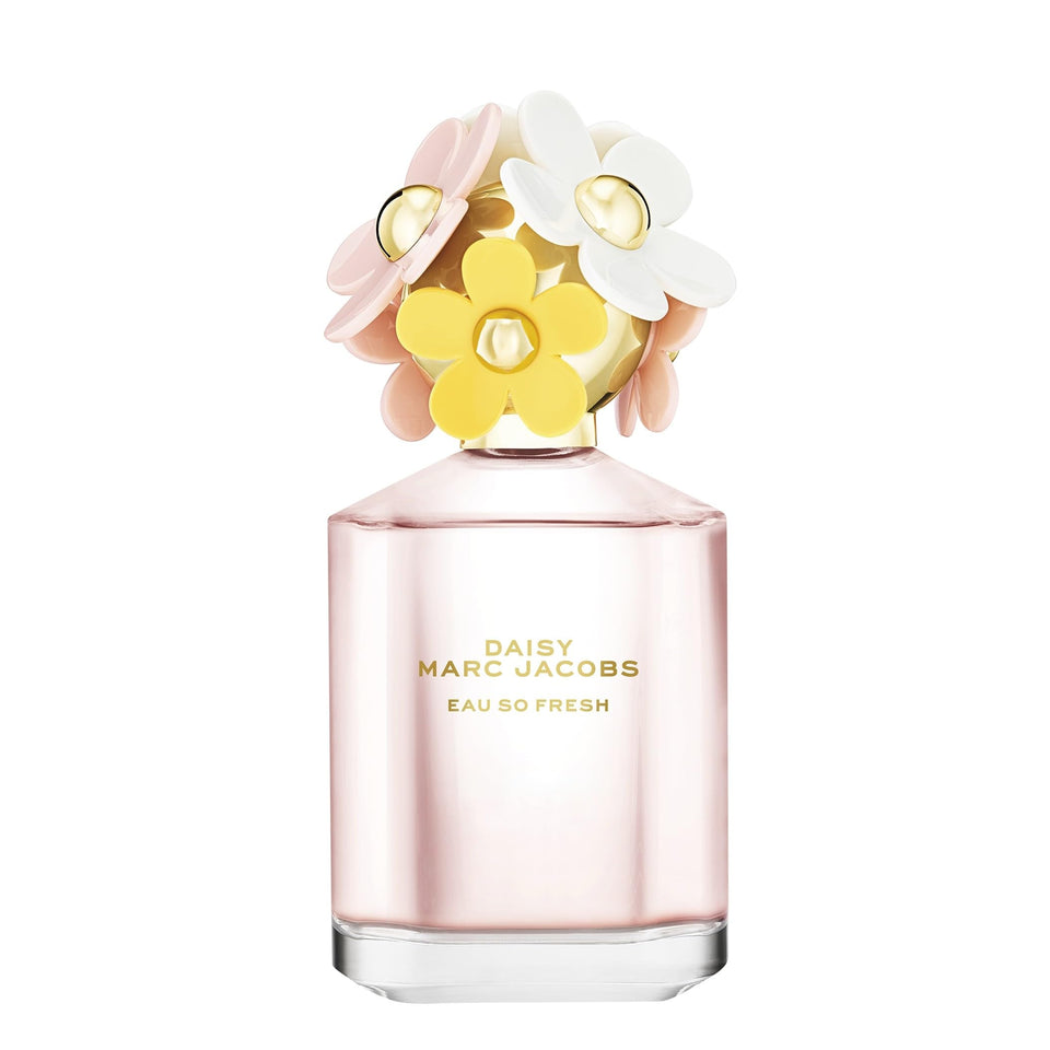 Marc Jacobs Daisy Eau So Fresh bottle front, sunny and approachable for spring