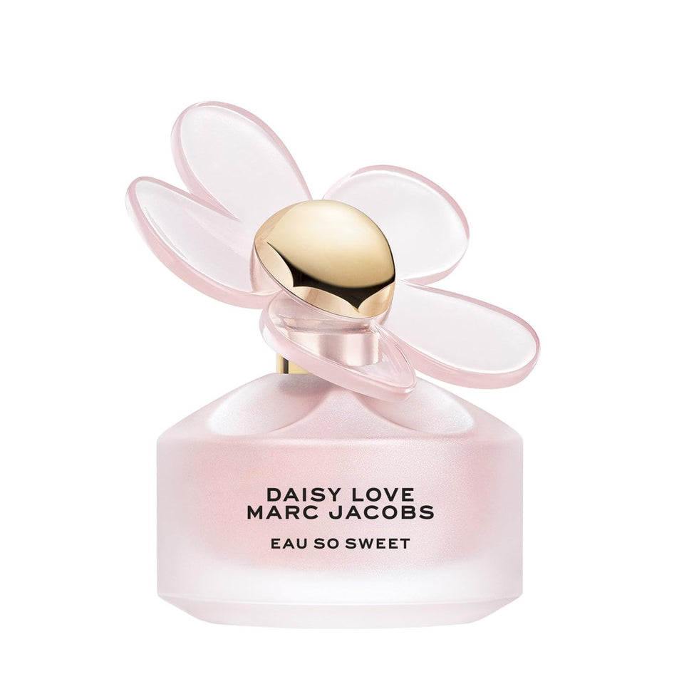 Marc Jacobs Daisy Love Eau So Sweet bottle front view, ideal daily floral gourmand.