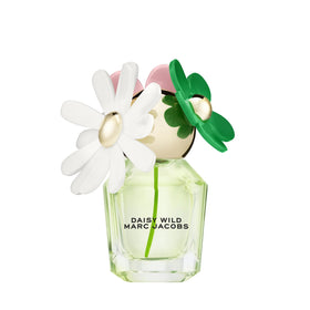 Marc Jacobs Daisy Wild bottle close-up for a fresh daytime scent.