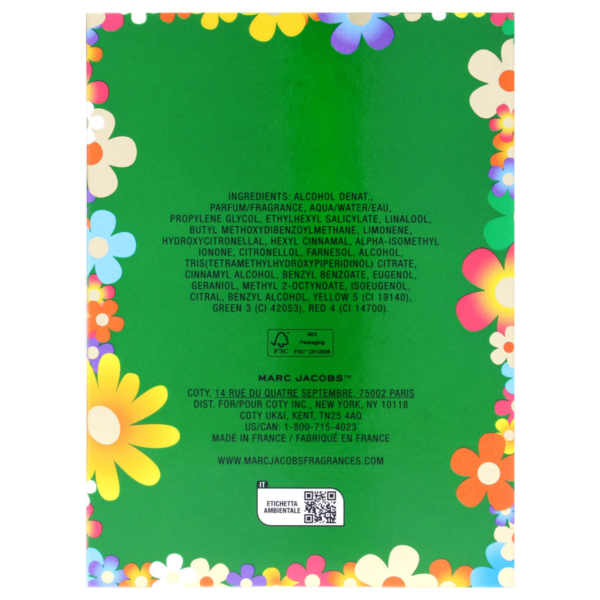 Marc Jacobs Daisy Wild Intense display card highlights vibe for shelf.