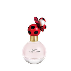 Marc Jacobs Dot bottle closeup highlighting polka dot design for a playful look