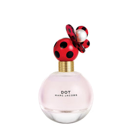 Marc Jacobs Dot EDP bottle front, playful polka dots for everyday glamour.