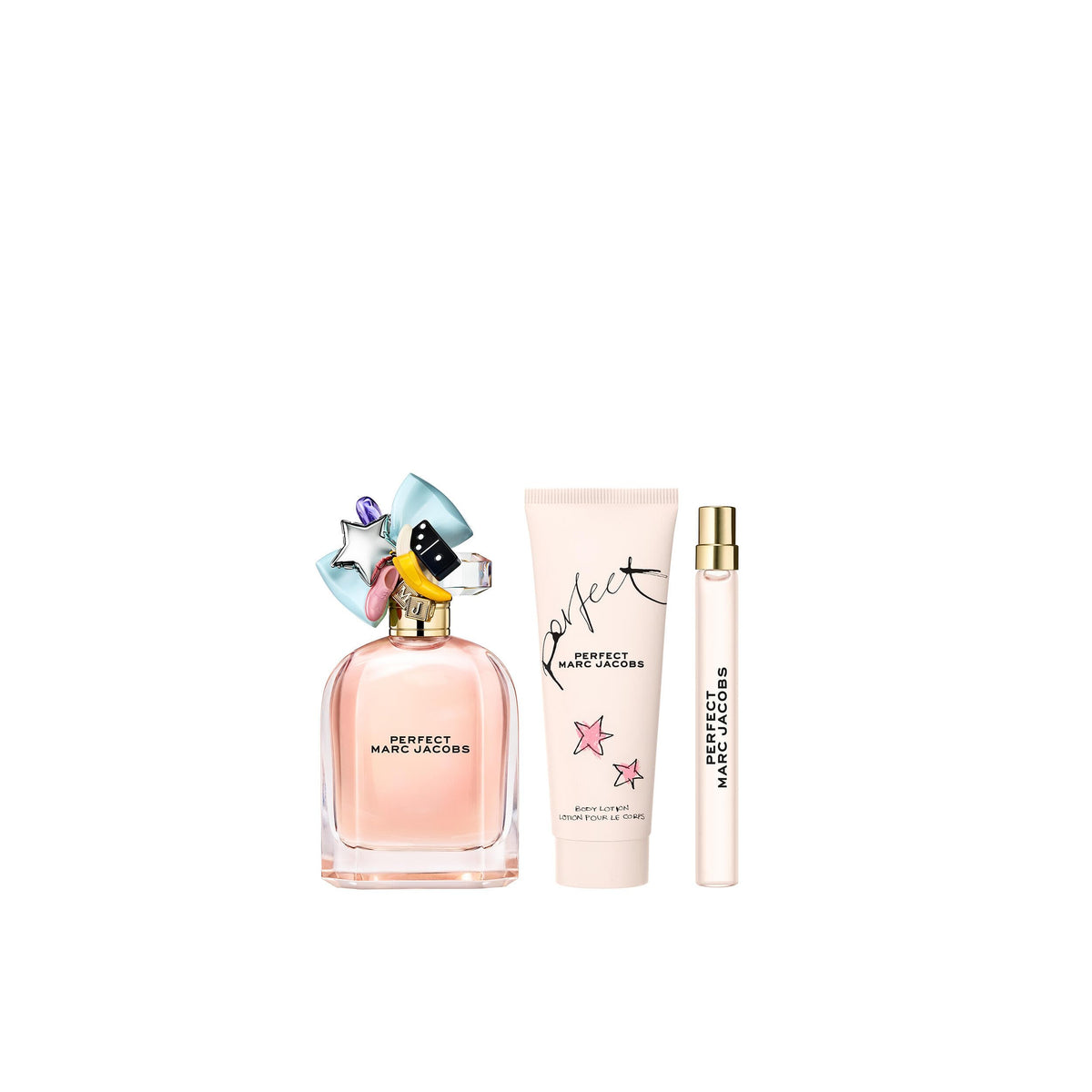 Marc Jacobs Perfect gift set front view for gifting.