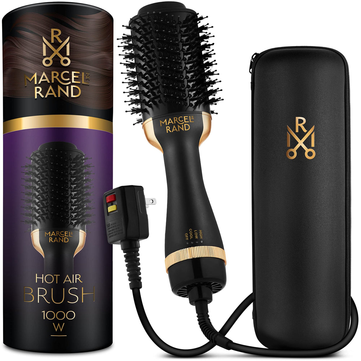 MARCEL RAND 2-in-1 oval brush dryer for smooth, voluminous blowouts