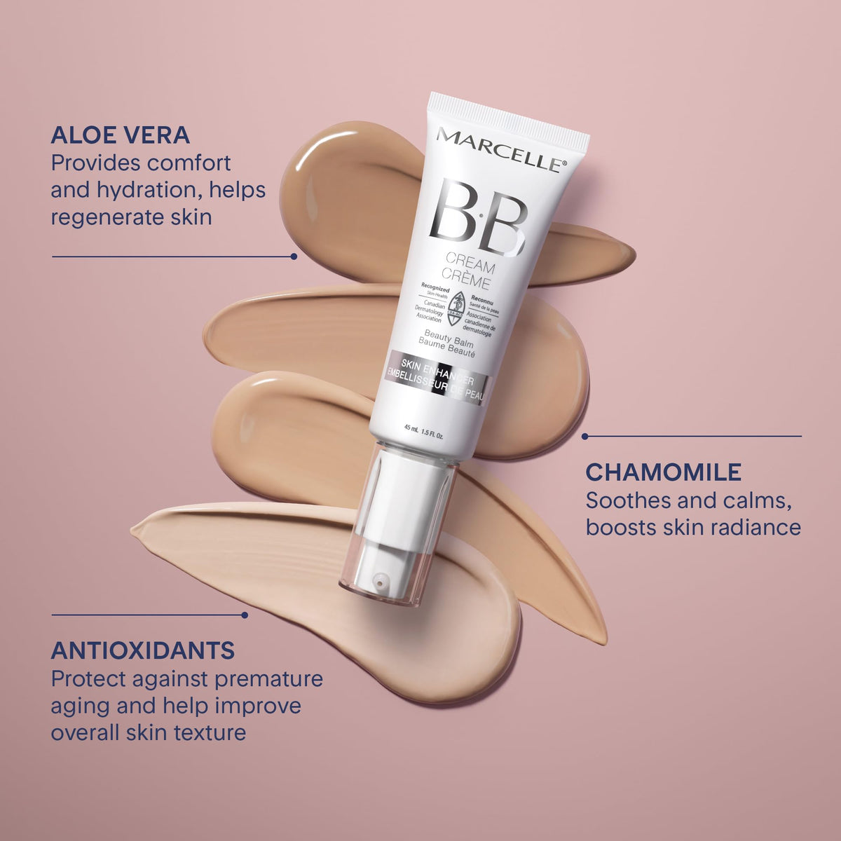 Marcelle BB Cream Beauty Balm side view highlighting compact packaging and portability.