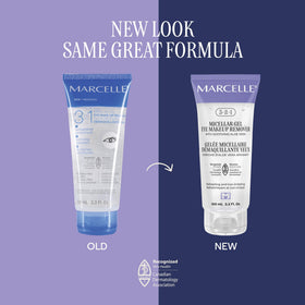 Marcelle cotton pad application demonstrating easy makeup removal without rubbing.