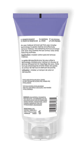 Marcelle refreshing gel texture soothes skin during makeup removal.