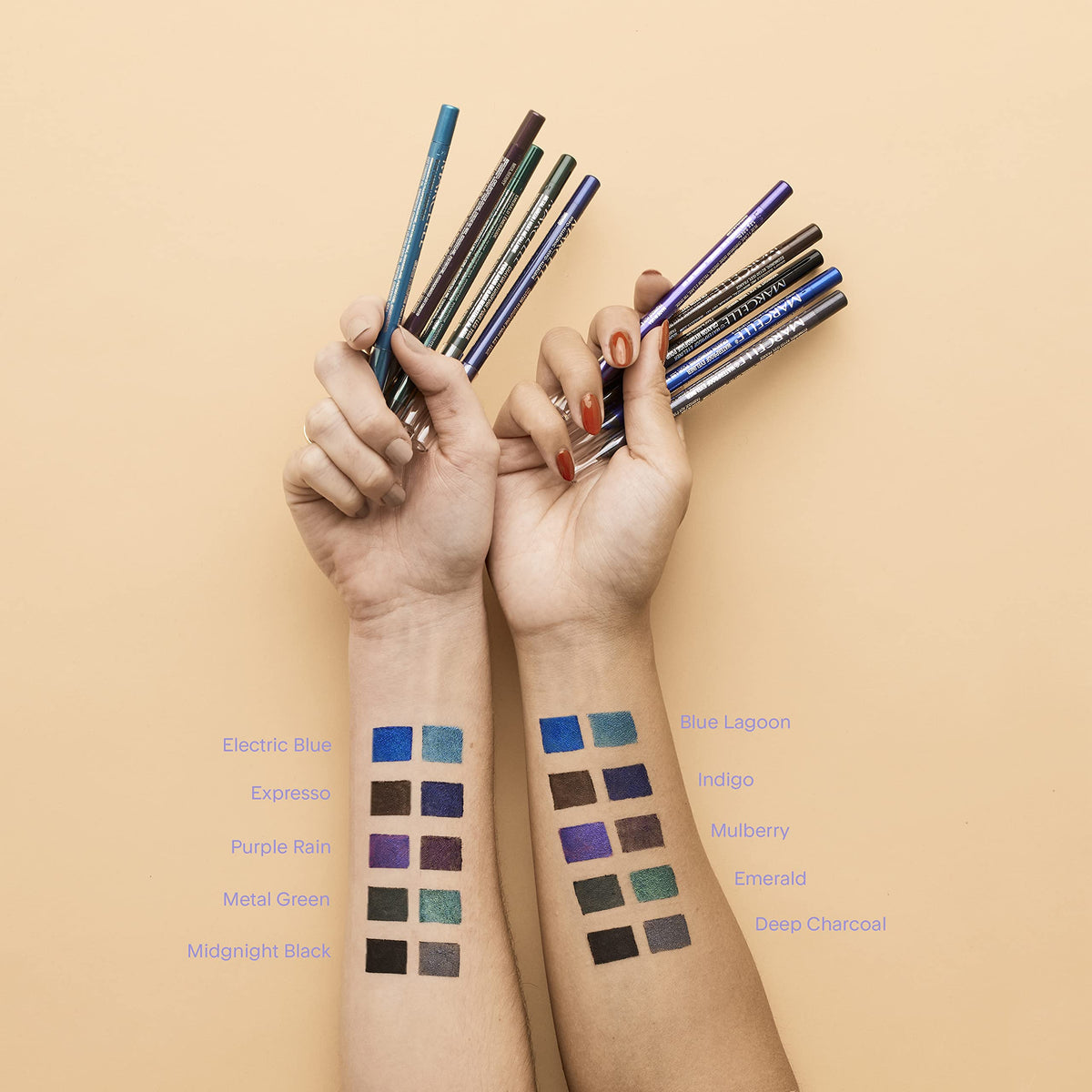 Marcelle Mulberry eyeliner application demonstrates easy handling for everyday looks