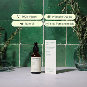 MAREAL bottle on a vanity mirror for easy, quick use.