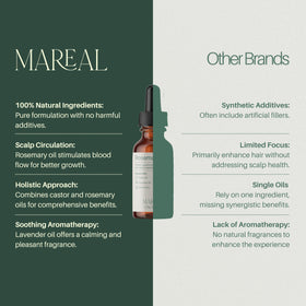 MAREAL rosemary oil close-up highlighting lightweight, non-greasy texture.