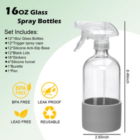 Maredash glass spray bottle transparent body shows liquid level for easy monitoring.