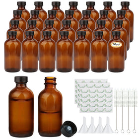 Maredash 4oz amber Boston bottle protects contents from light, ideal for vanilla extract