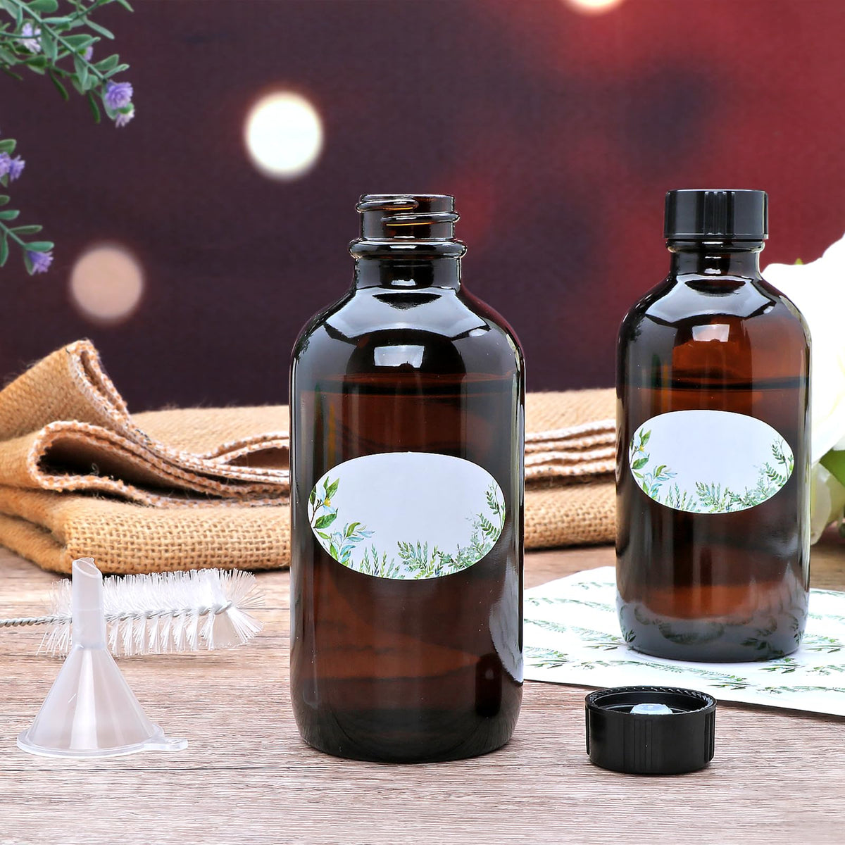 Maredash chalk labels on bottles for quick content identification