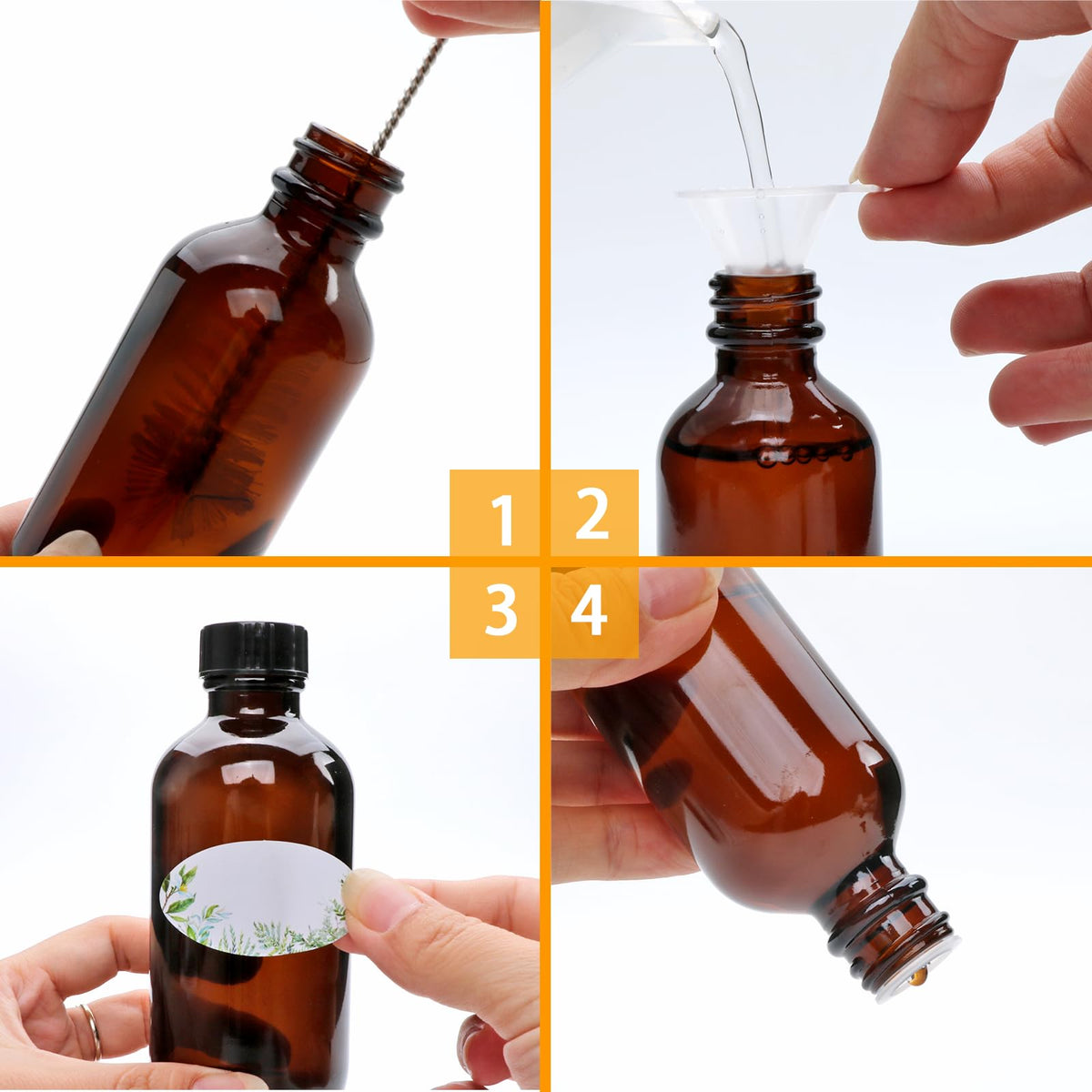 Maredash kitchen storage in brown glass bottles for organized pantry