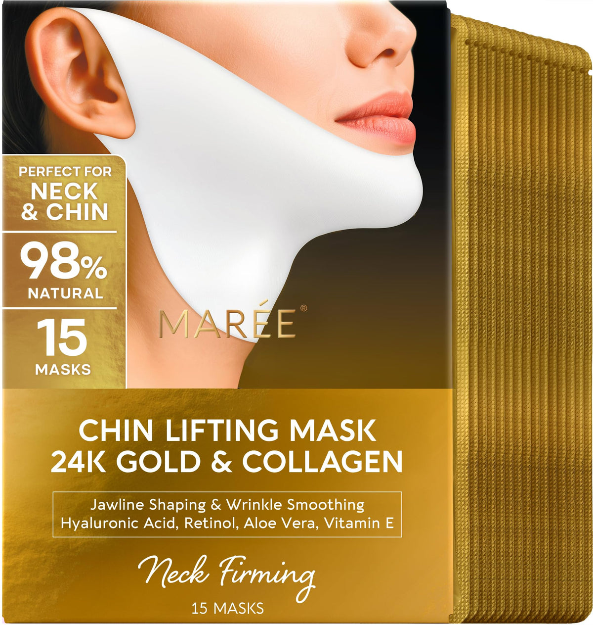 MAREE V Line Lifting Mask gold cover shows premium contouring and lifting potential