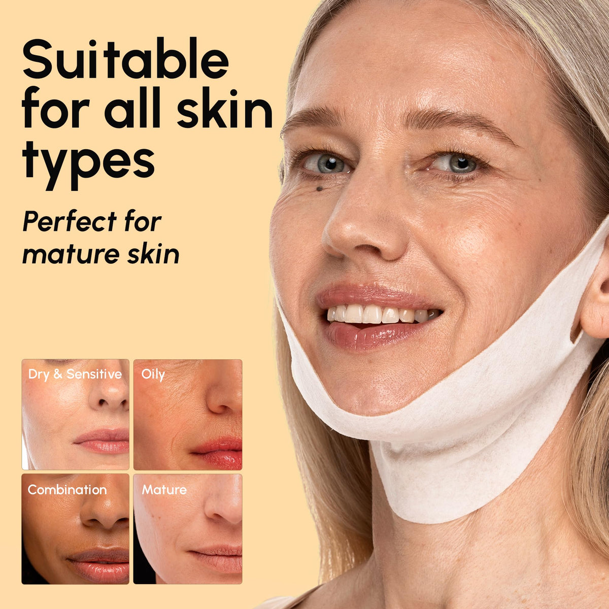 MAREE V Line Lifting Mask detailed texture conveys hydrogel softness and even coverage