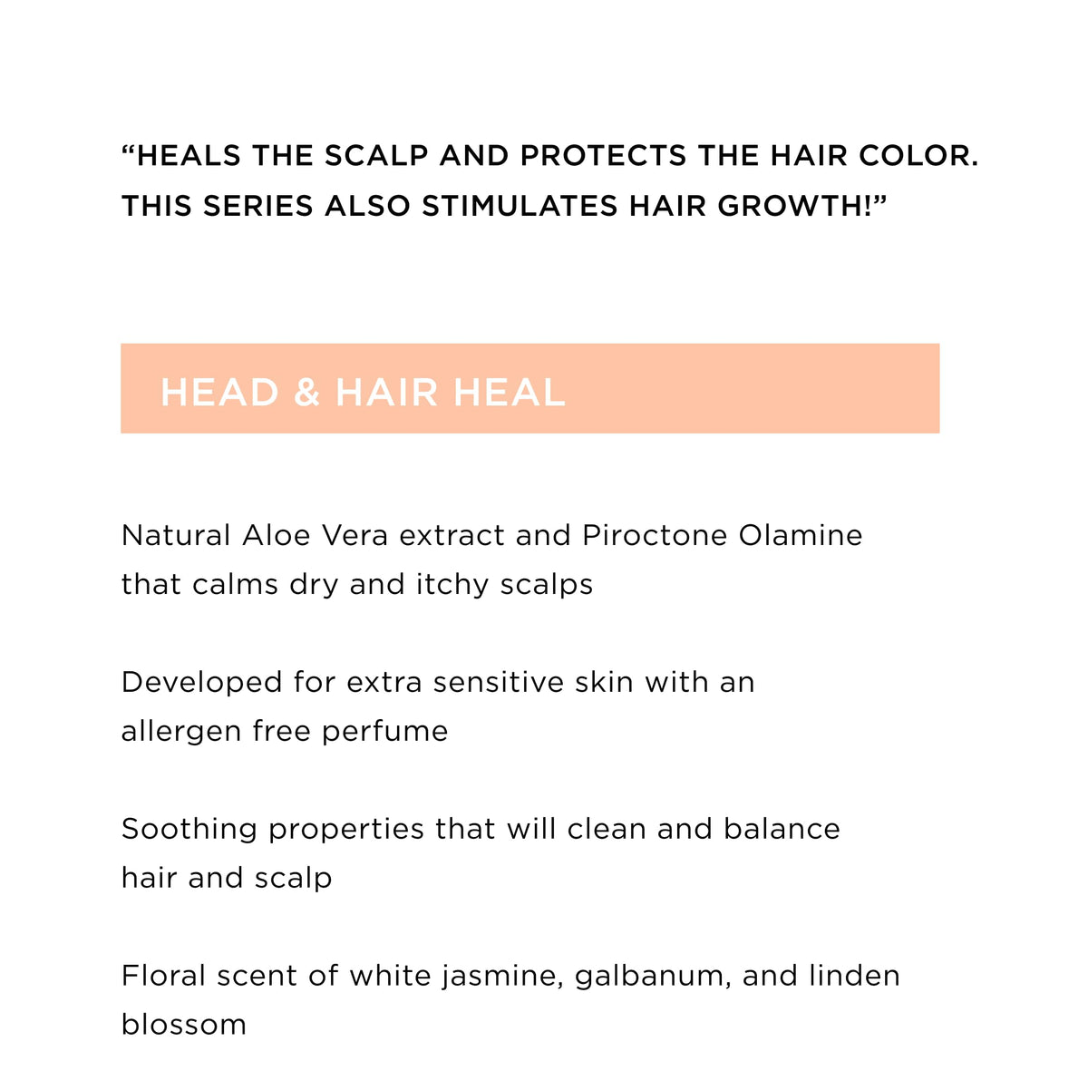 Maria Nila Head & Hair Heal aloe vera extract visual emphasizing soothing scalp care.