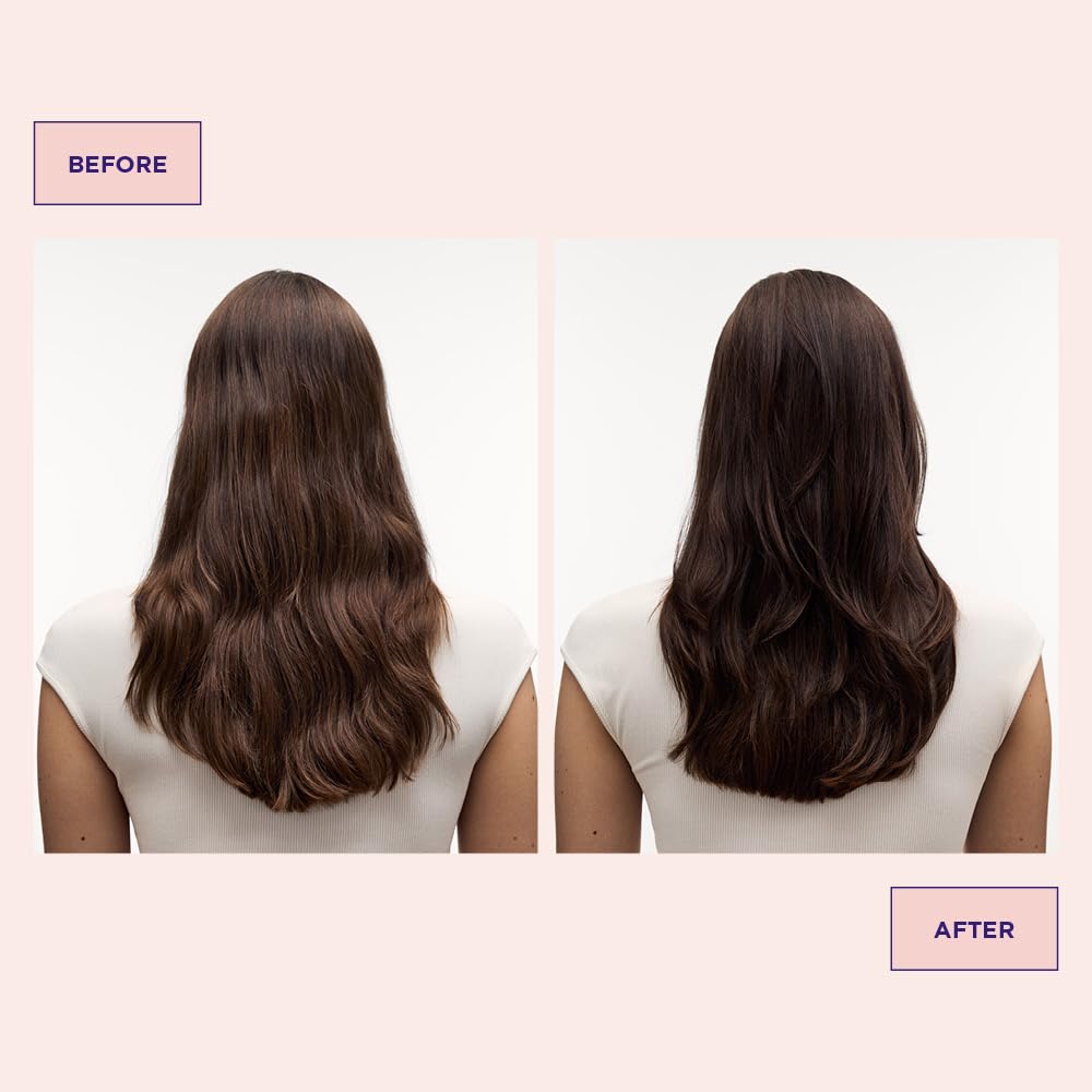 Creamy application on hair shows easy processing.