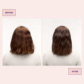 Before and after swatches showing beige/cool tone enhancement with Color Refresh.