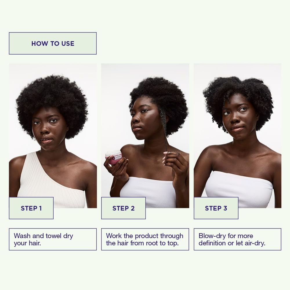 Defining curls with Curlicue Cream provides enhanced bounce and shape