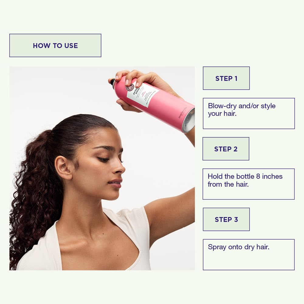 Maria Nila Extreme Spray preserves color with antioxidant protection.