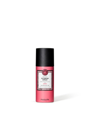 Maria Nila Extreme Spray delivers a strong hold for all-day styles.