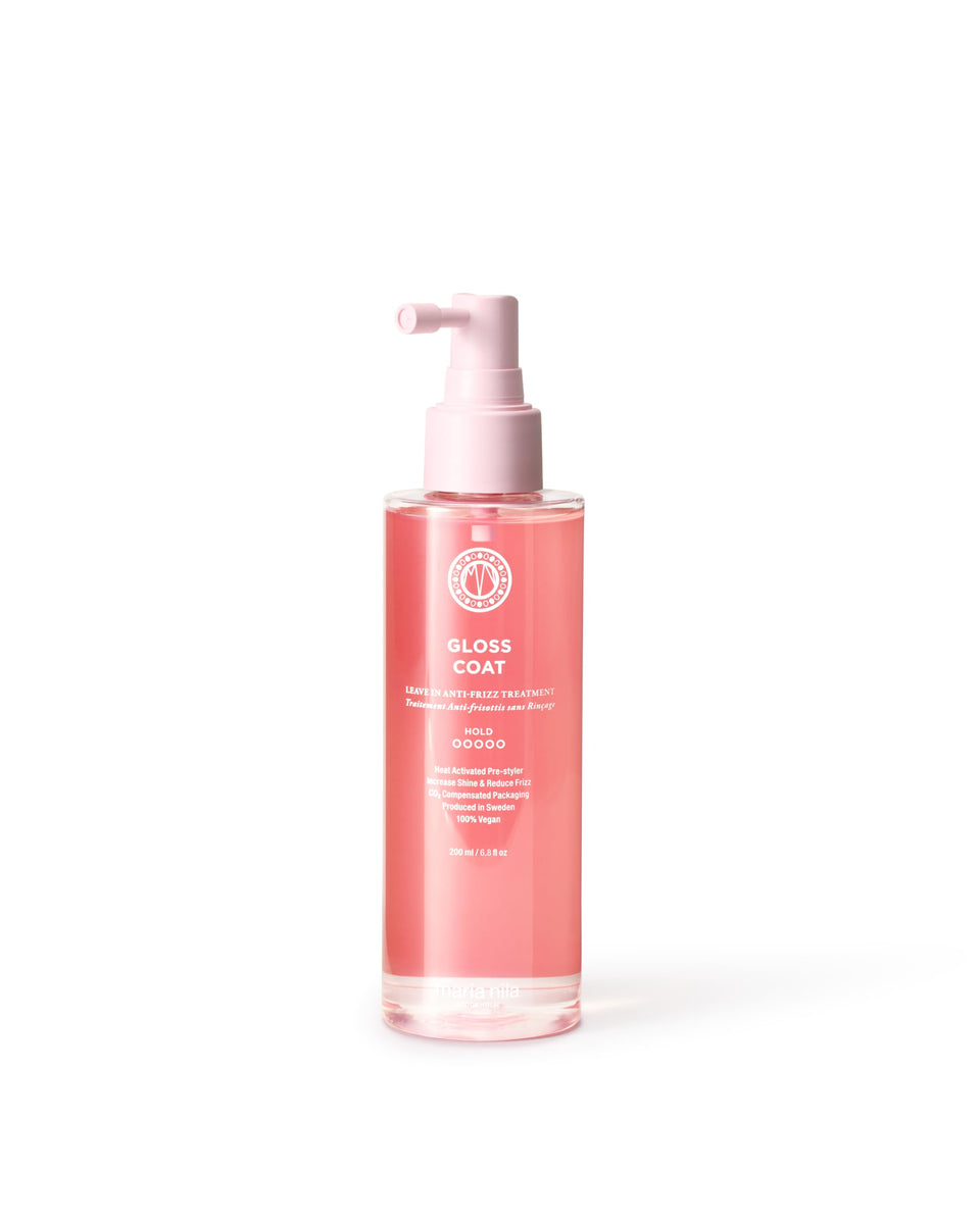 Maria Nila Gloss Coat bottle ready to deliver lasting shine.
