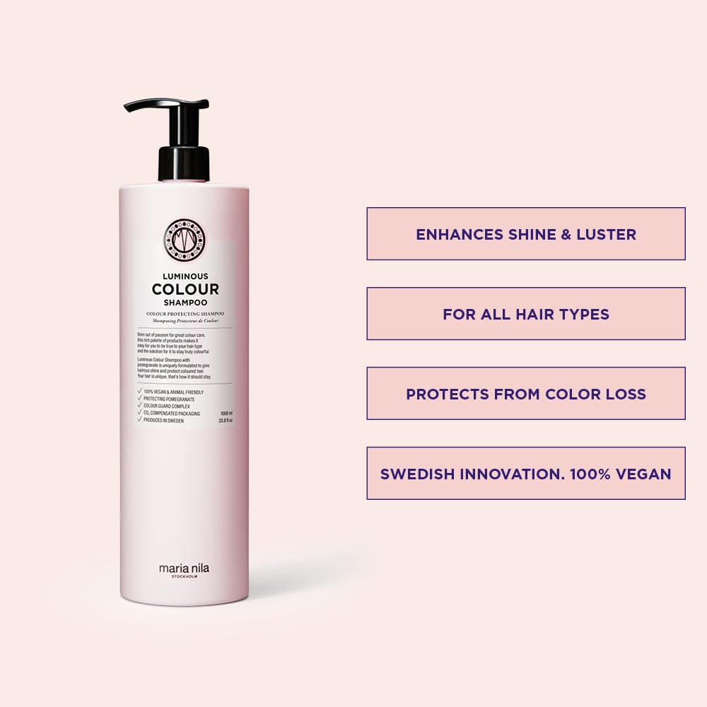 Maria Nila Luminous Colour conditioner bottle pour for color protection